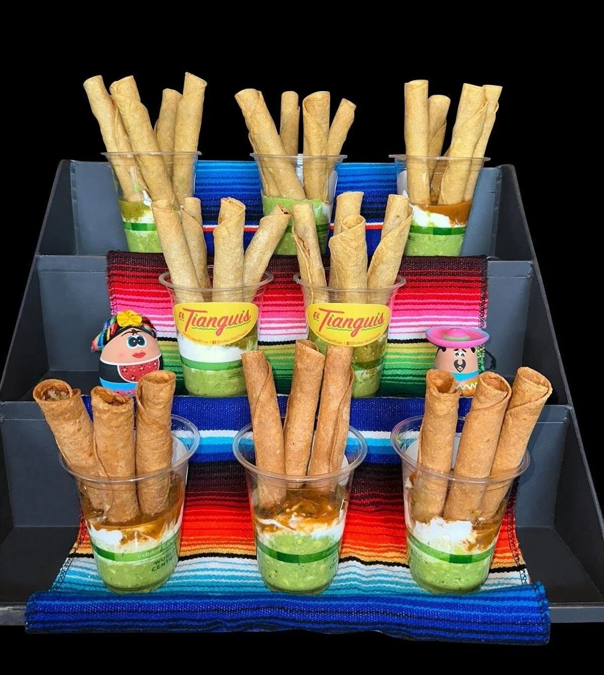 Colorful gluten-free Mexican food display at El Tianguis