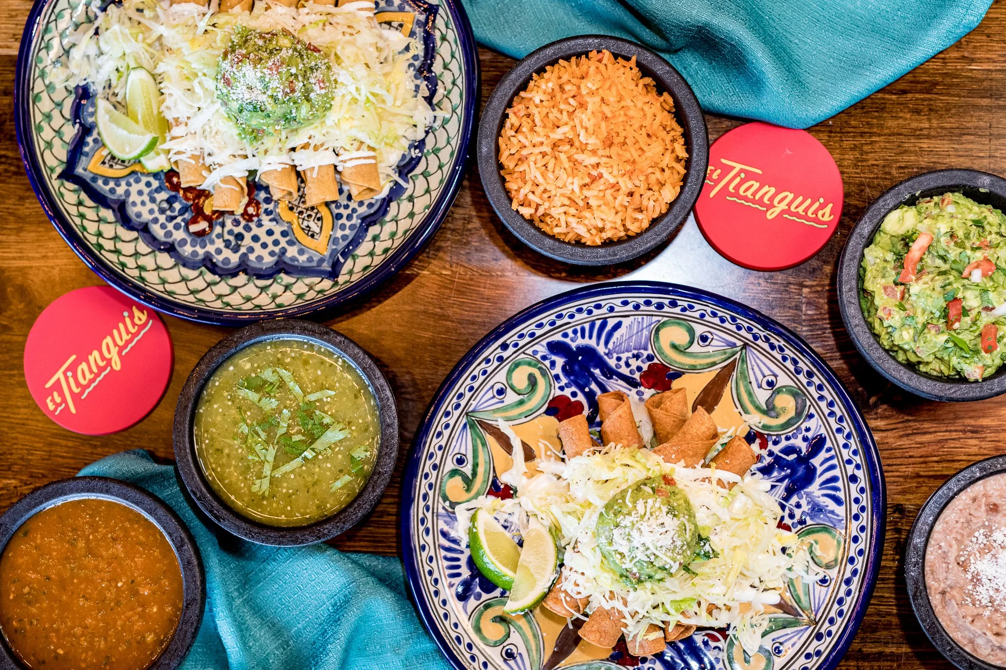 Party pack catering taquitos and fresh ingredients