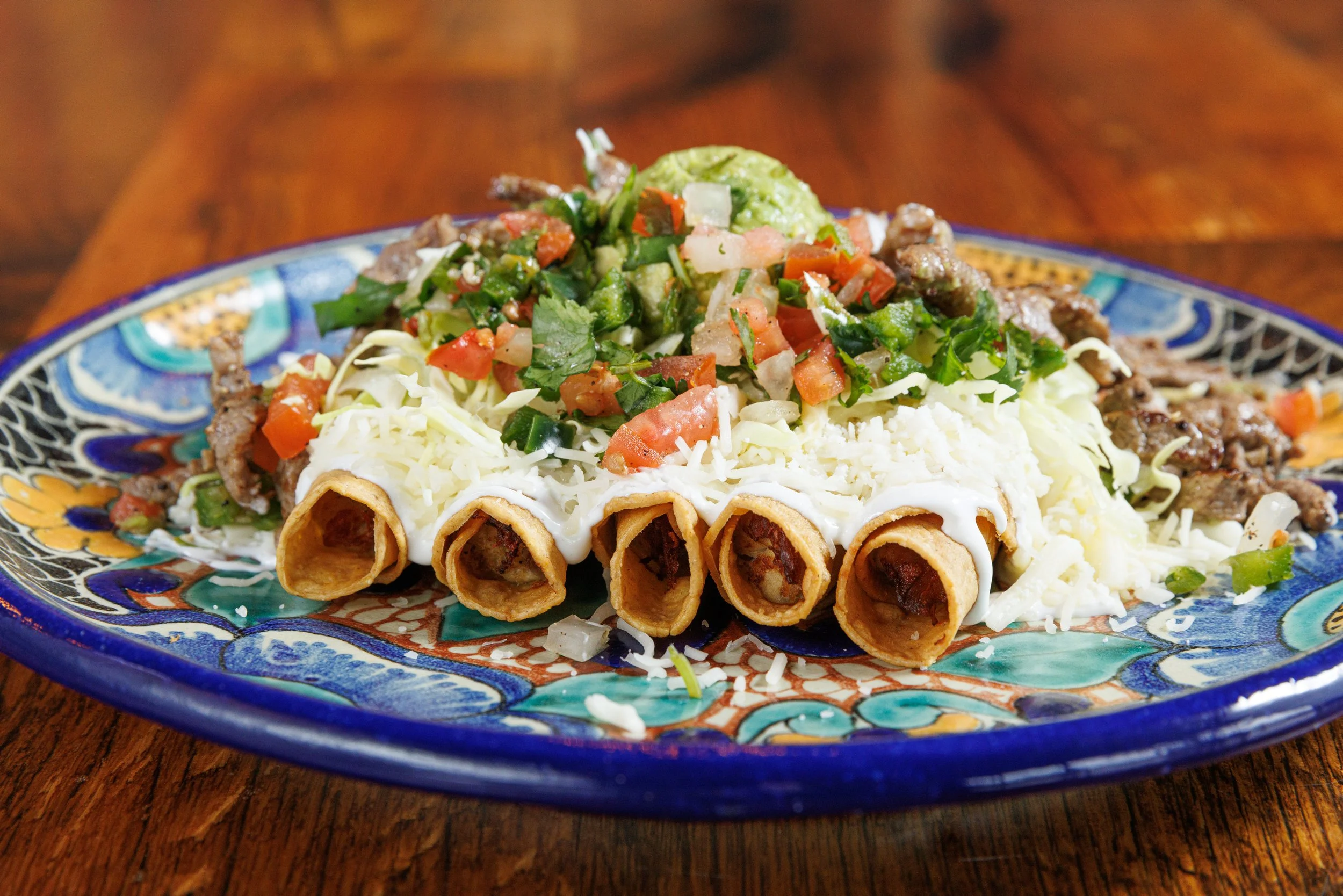 Freshly made El Tianguis taquitos